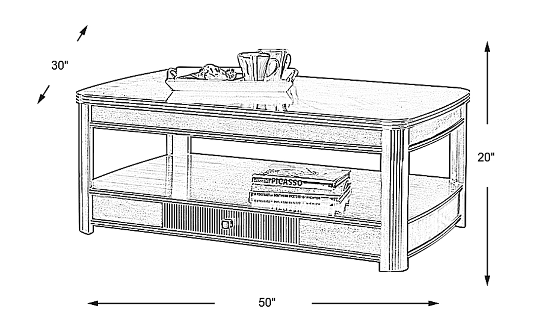 Sedalia Merlot Lift-Top Cocktail Table