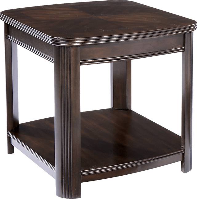 Sedalia Merlot Shelf End Table - Thumbnail - Image 1