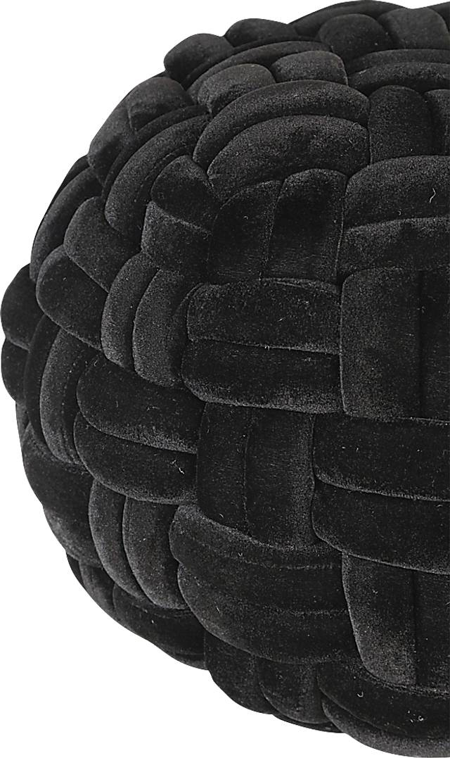 Sedgwick Black Pouf - Thumbnail - Image 3