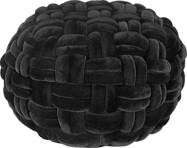 Sedgwick Black Pouf - Thumbnail - Image 4