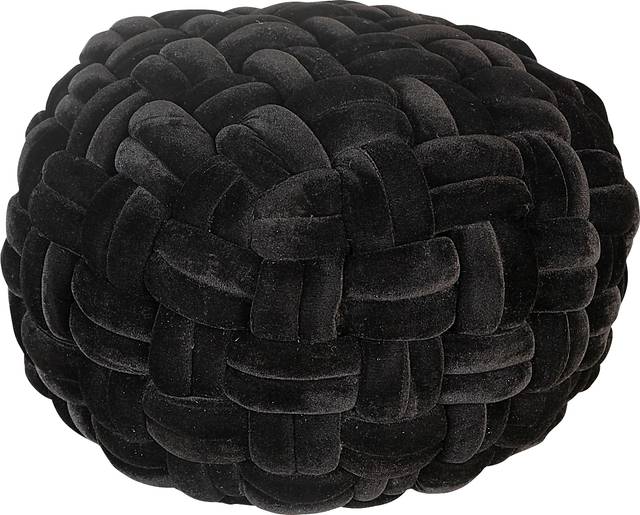 Sedgwick Black Pouf - Thumbnail - Image 1