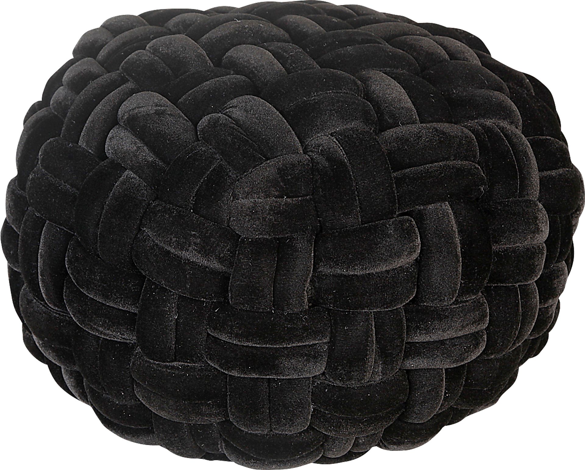 Sedgwick Black Pouf - Image 1