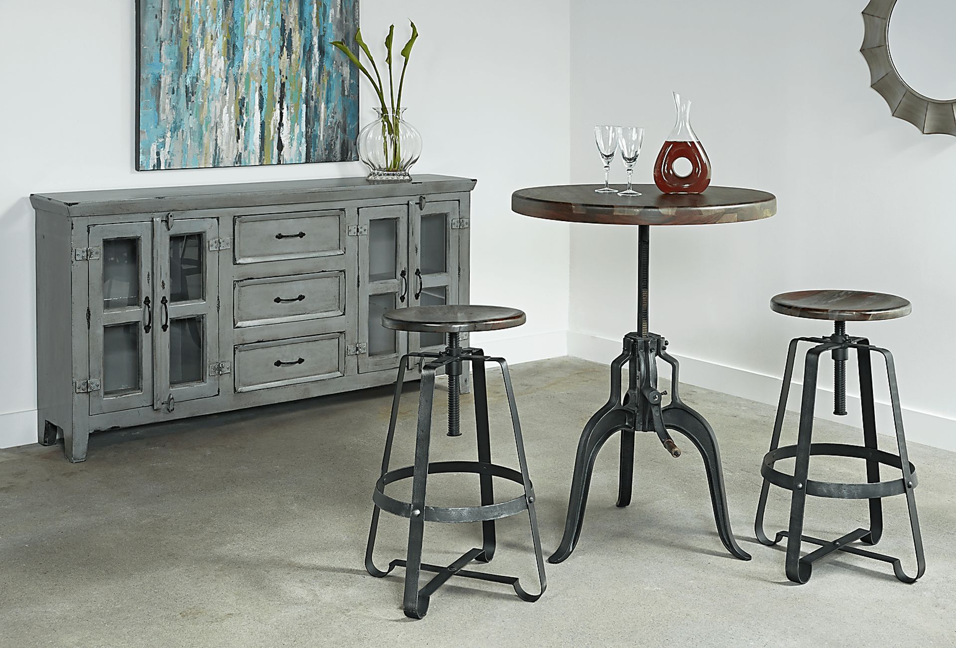 Seekirk Brown Adjustable Barstool - Image 6