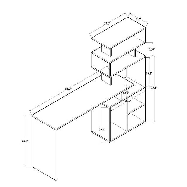 Seeward Brown Desk - Thumbnail - Image 8