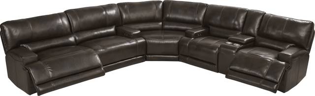 Sefara Chocolate Leather 3 Pc Power Reclining Sectional - Thumbnail - Image 3