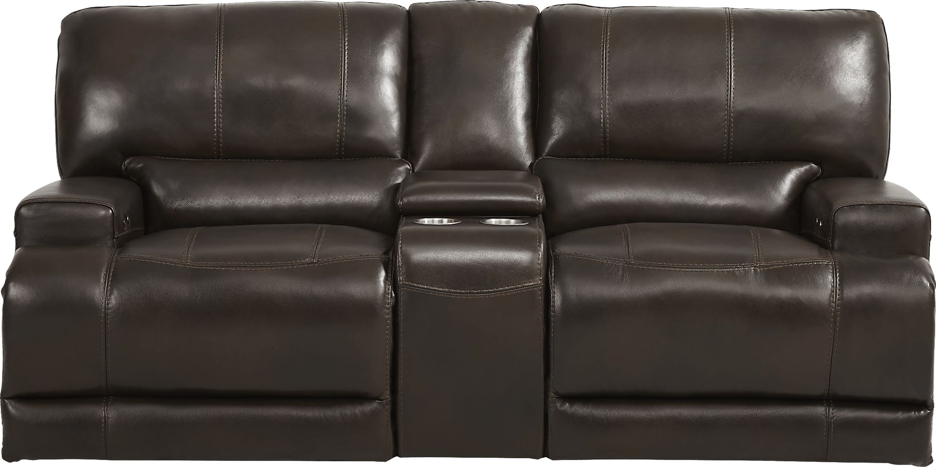 Sefara Chocolate Leather 8 Pc Power Reclining Living Room - Image 5