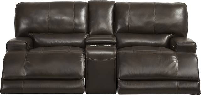 Sefara Chocolate Leather 5 Pc Power Reclining Living Room - Thumbnail - Image 5