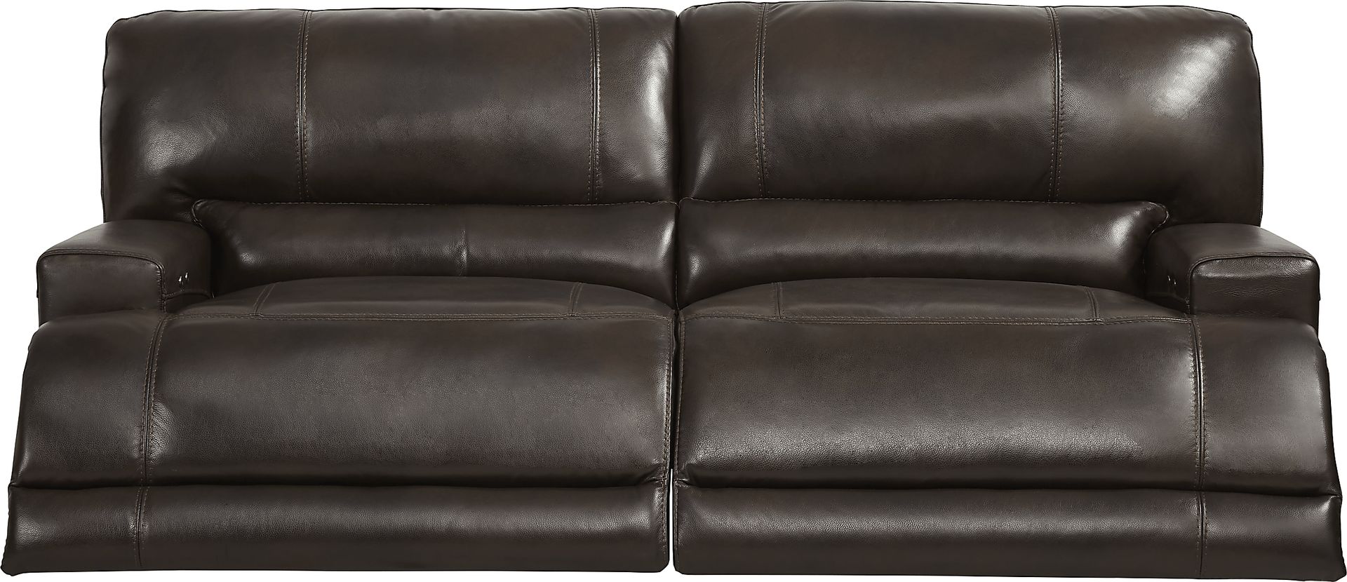 Sefara Chocolate Leather 5 Pc Power Reclining Living Room - Image 3