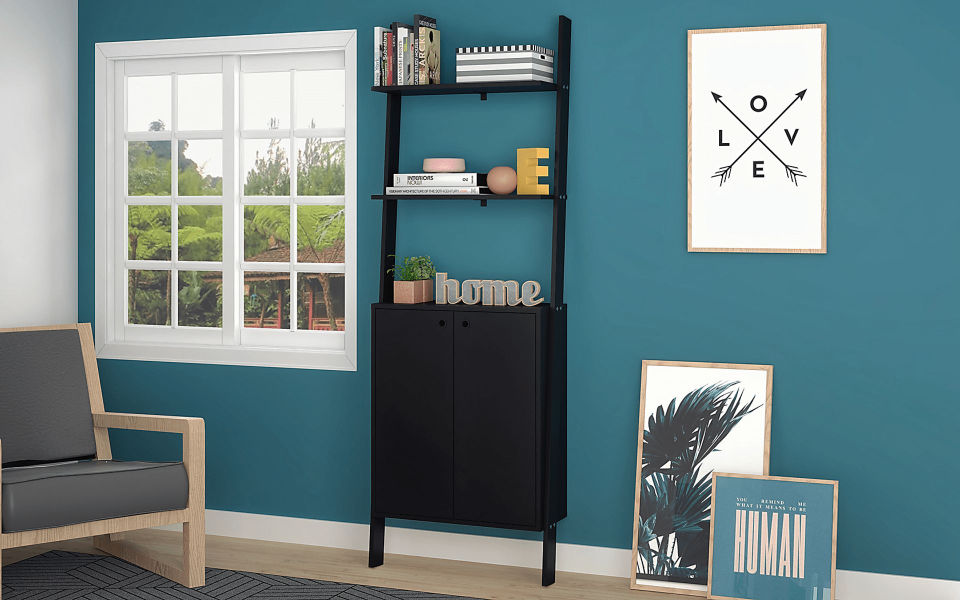 Sefton Black Bookcase - Image 8