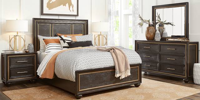Segovia Charcoal 5 Pc Queen Panel Bedroom - Thumbnail - Image 1