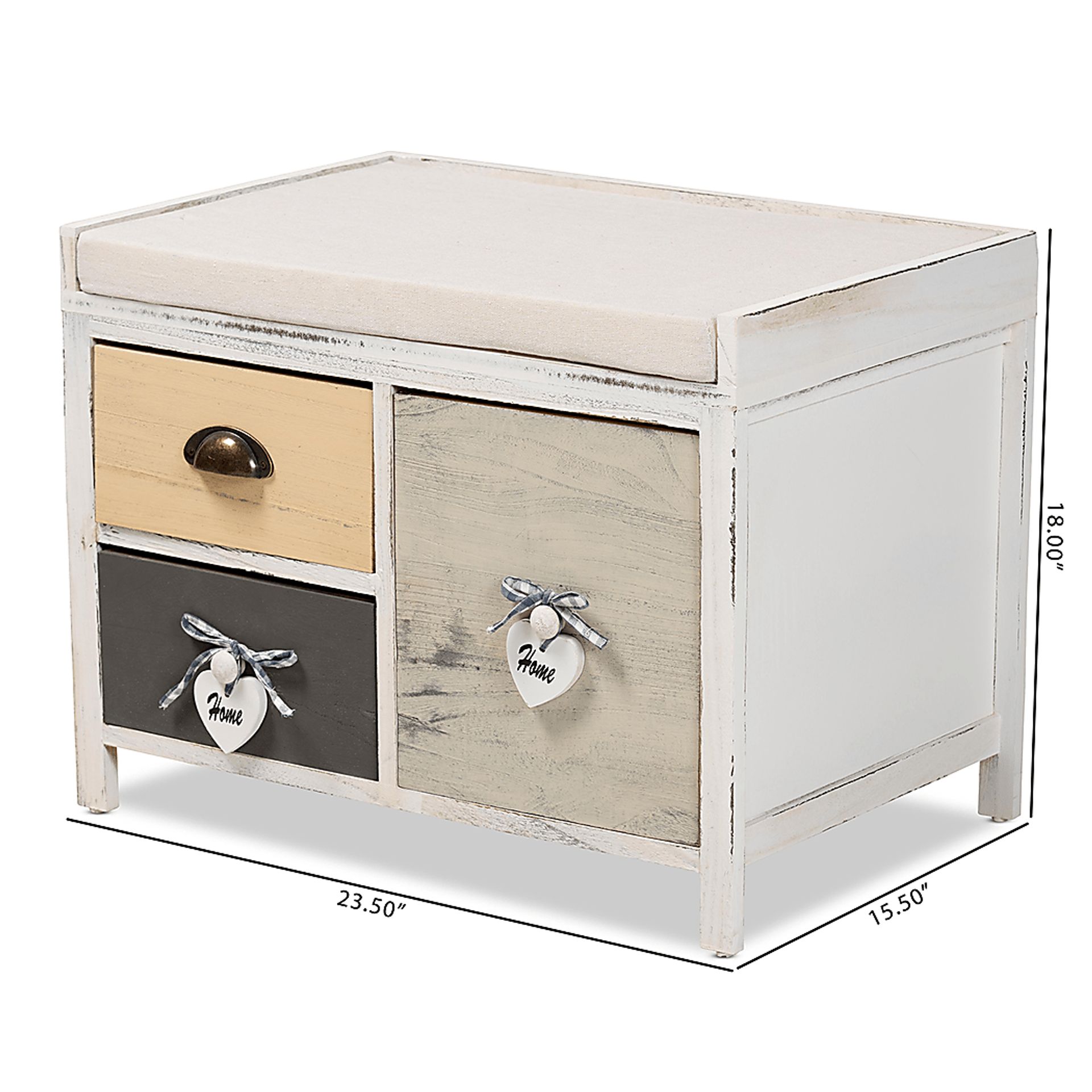 Seigle Beige Storage Bench - Image 10
