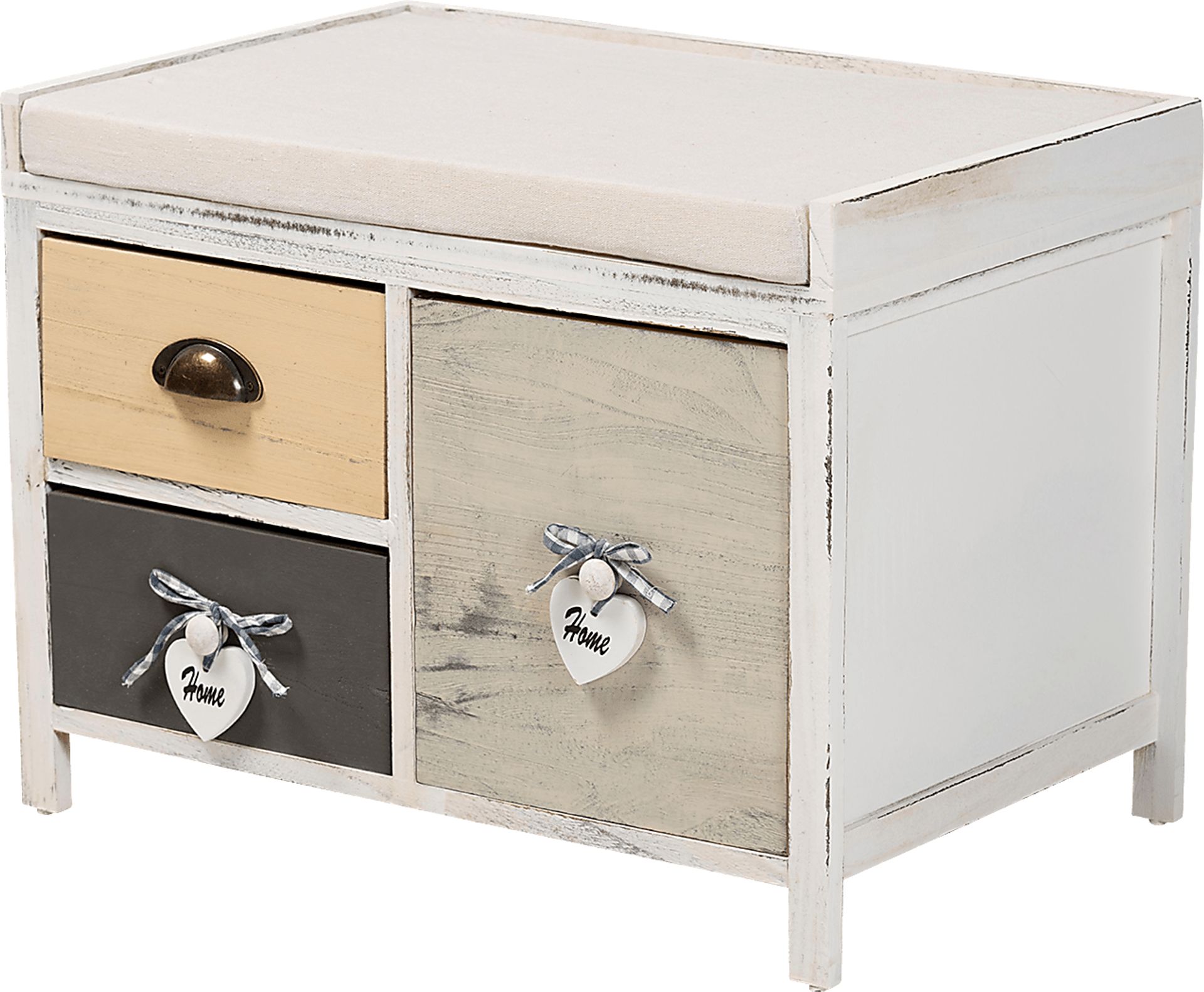 Seigle Beige Storage Bench - Image 1