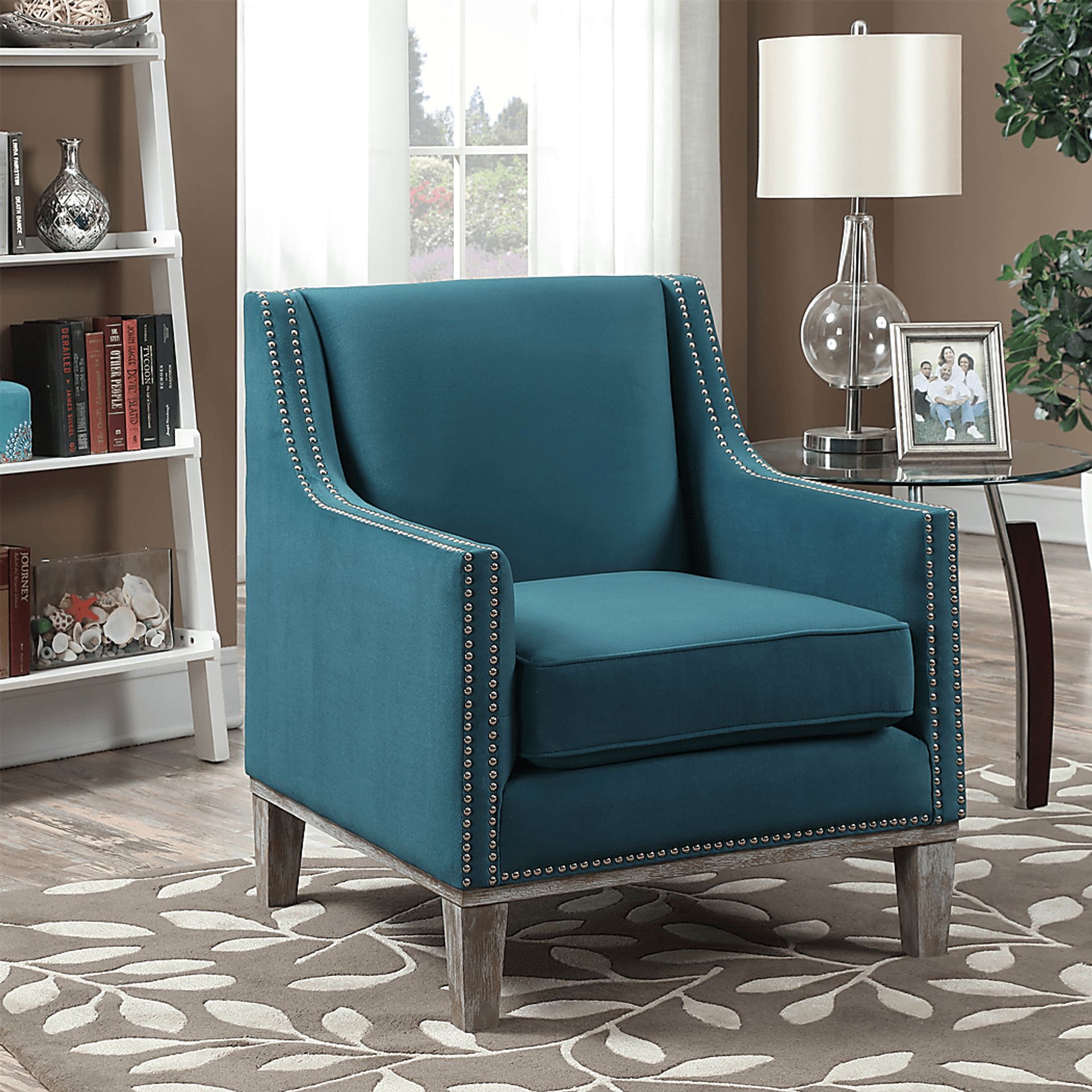 Seiner II Teal Accent Chair - Image 2