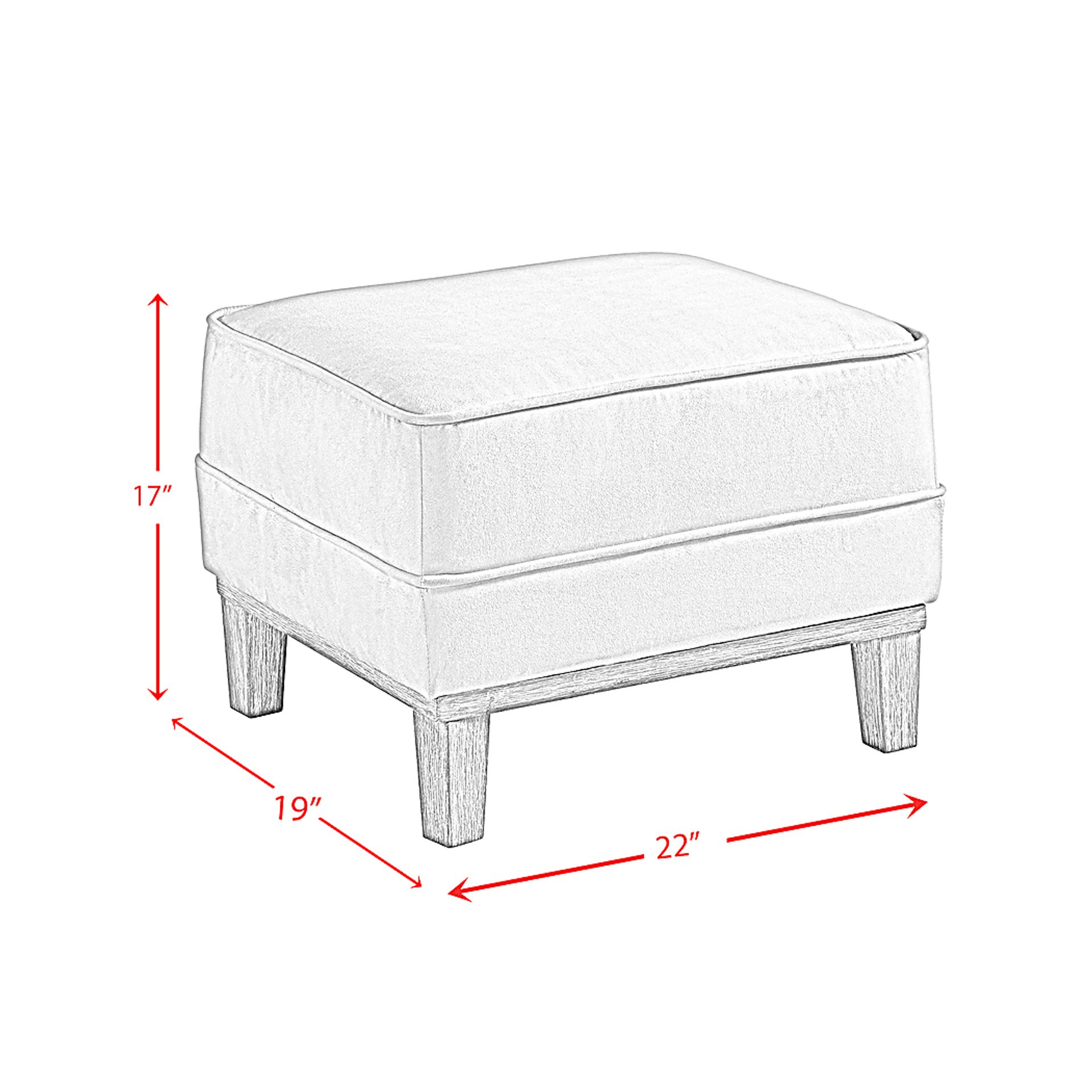 Seiner II Teal Ottoman - Image 7