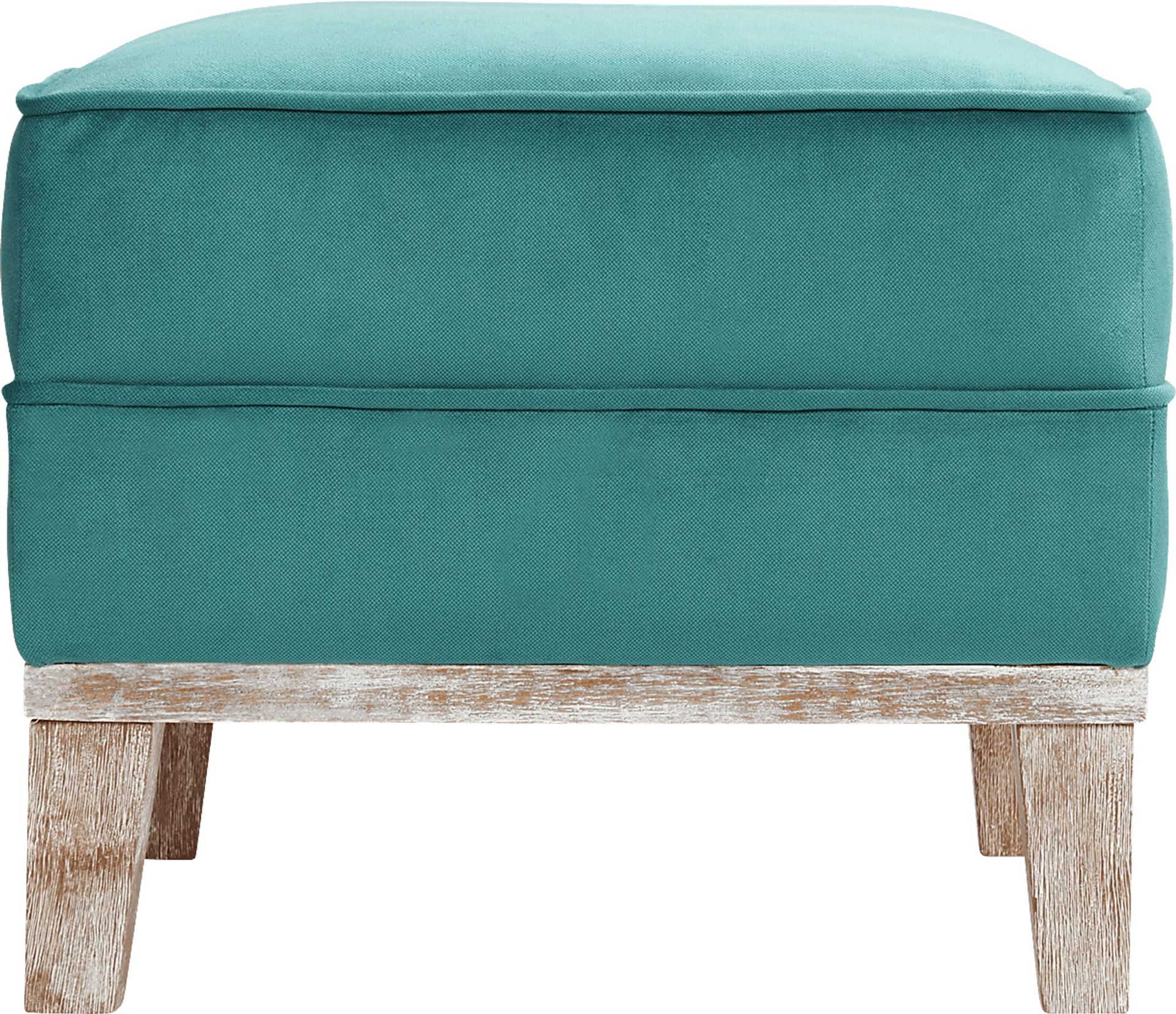 Seiner II Teal Ottoman - Image 3