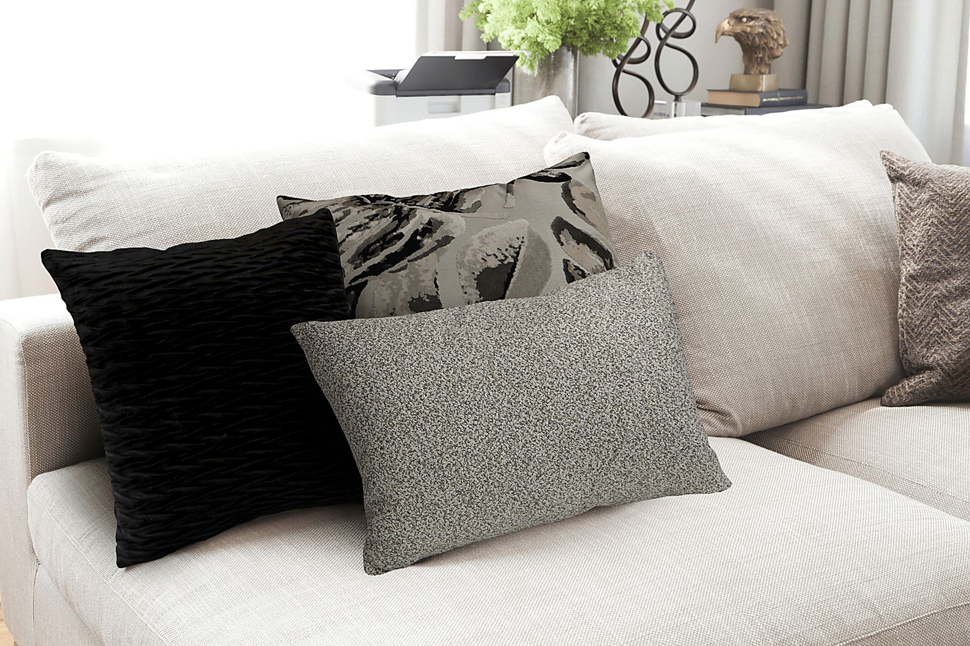 Sekirk Gray 3 Pc Throw Pillow Set - Image 2