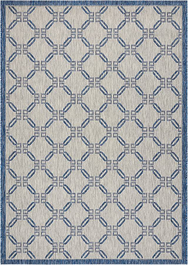 Selia Blue 5' x 7' Indoor/Outdoor Rug - Thumbnail - Image 1