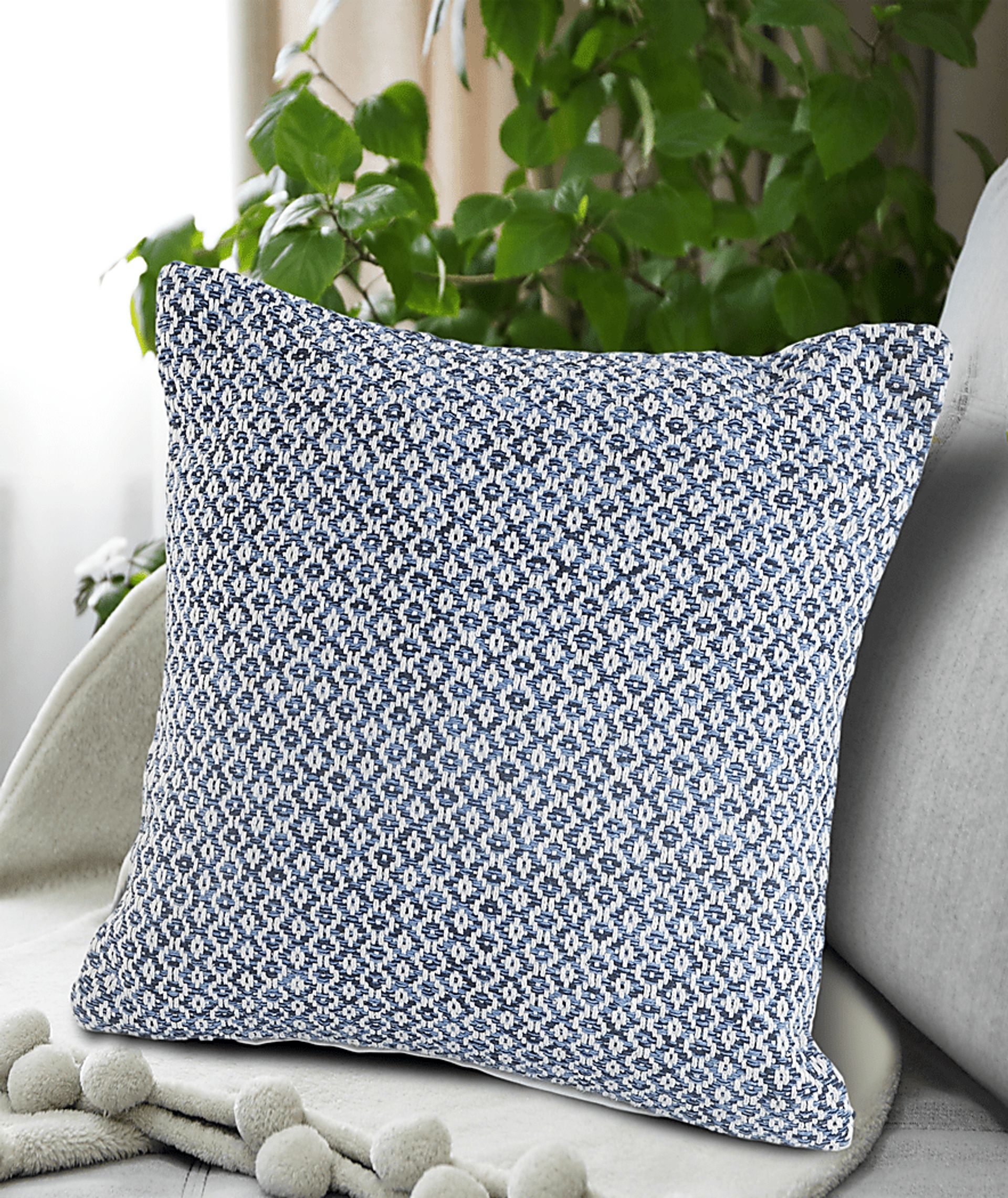 Antimo Blue Throw Pillow - Image 2