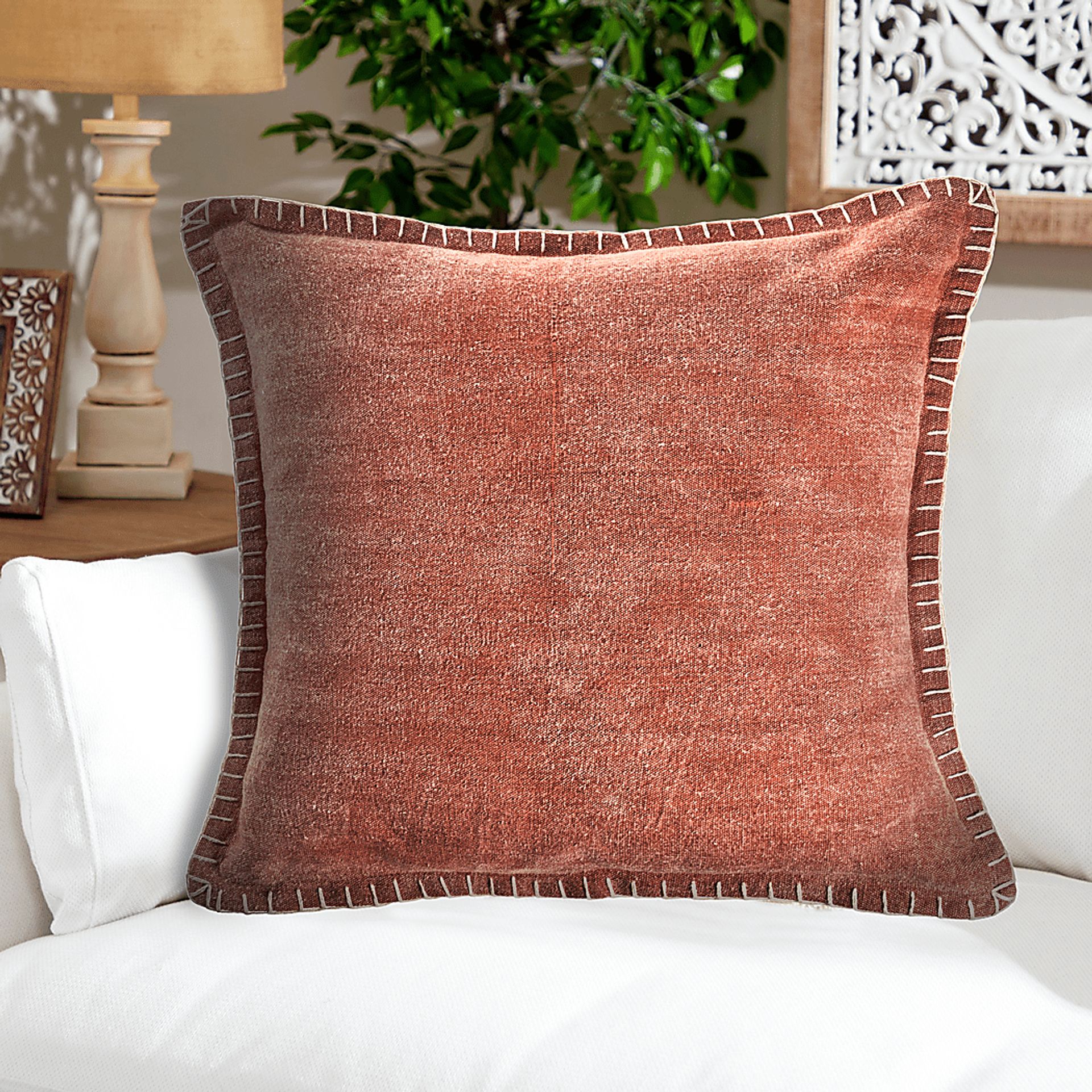 Burroy Red Throw Pillow - Image 3