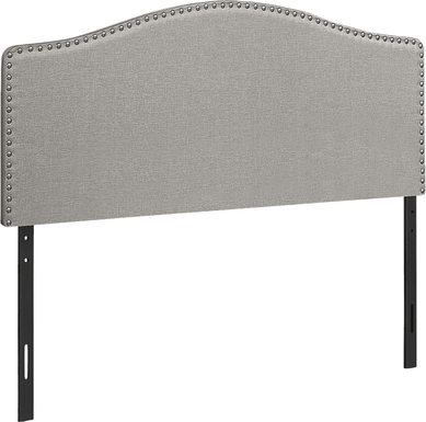 Selover Gray Upholstered Queen Headboard