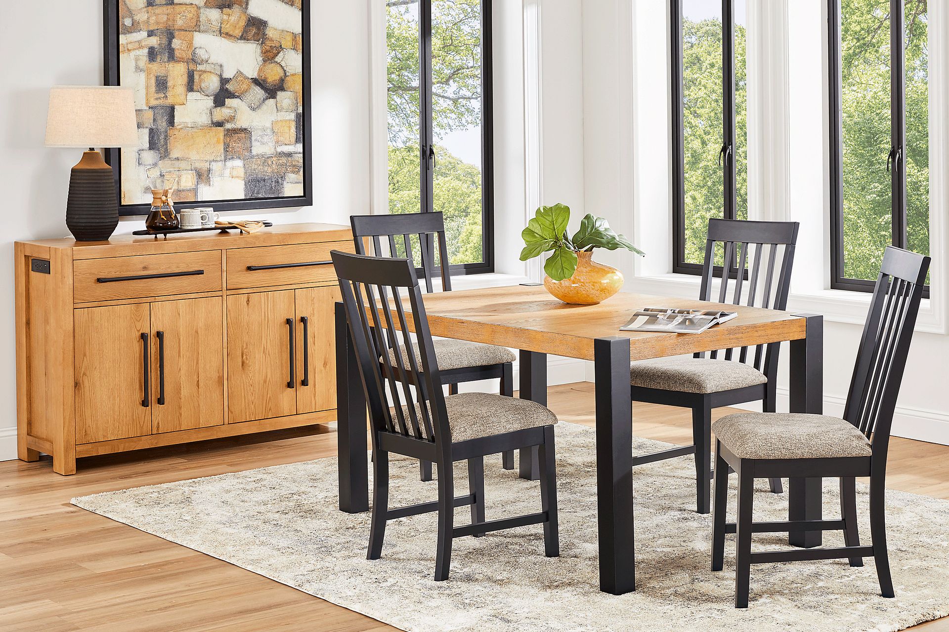 Senatte Black 5 Pc Dining Room - Image 1