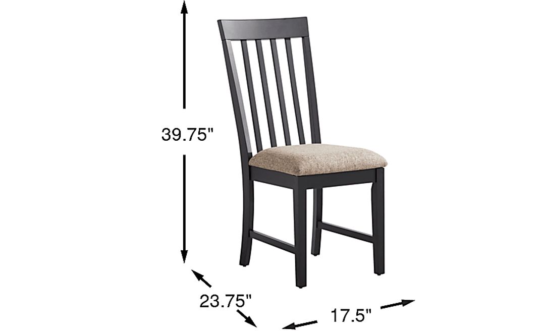 Senatte Black Side Chair