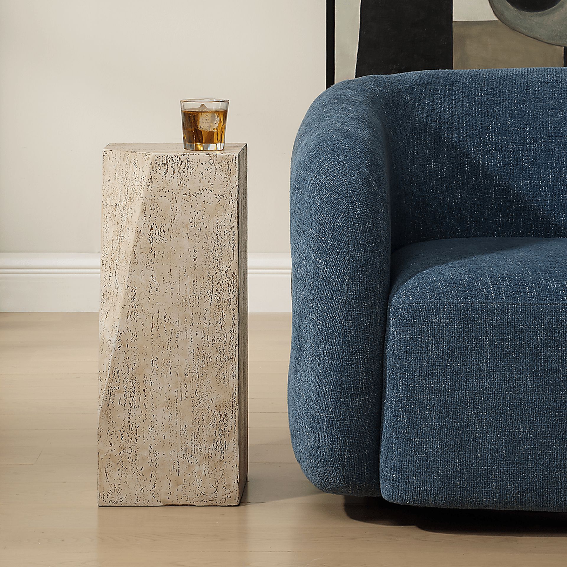 Senaya Beige Outdoor End Table - Image 2