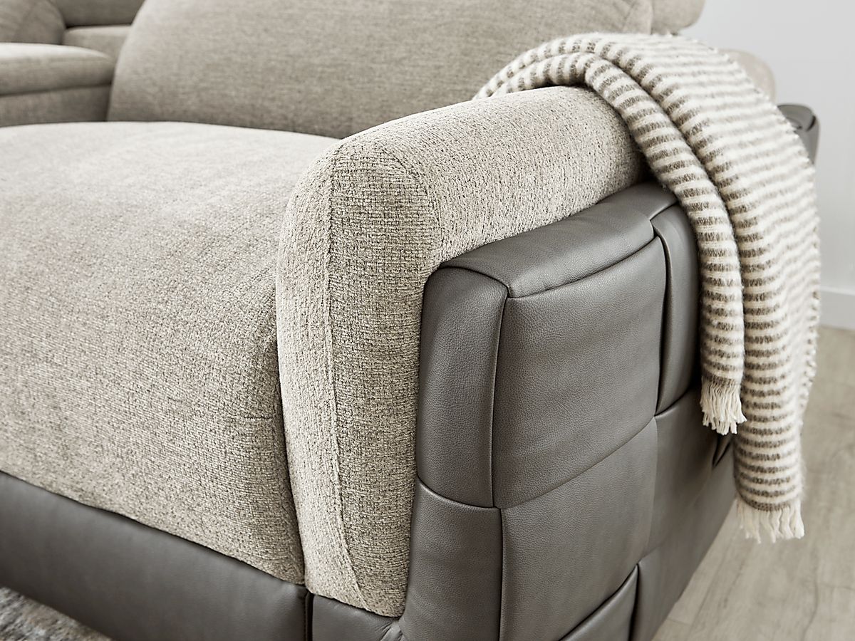 Cindy Crawford Seneca Falls Gray Woven 3 Pc Dual Power Reclining ...