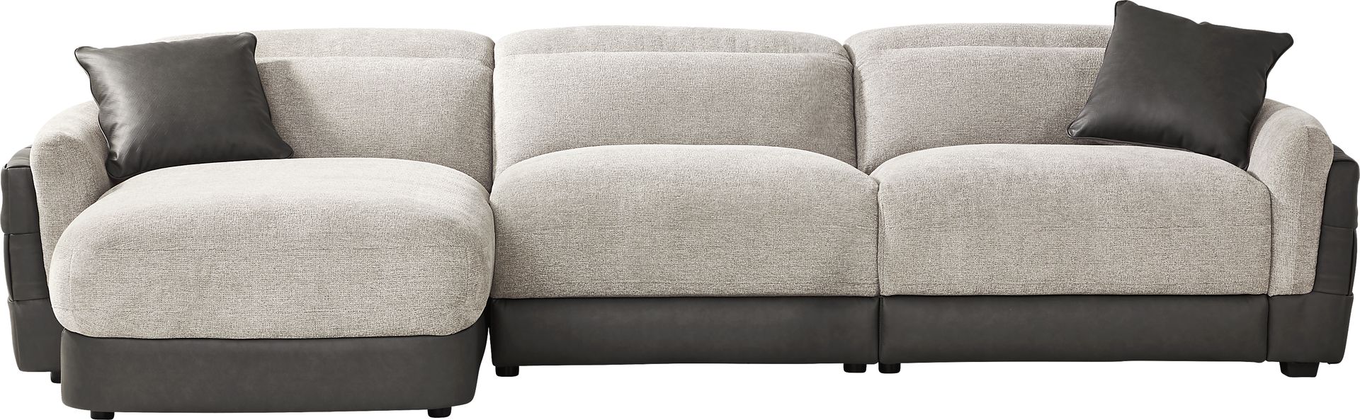 Seneca Falls Gray 3 Pc Dual Power Reclining Sectional - Image 3