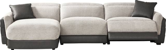 Seneca Falls Gray 3 Pc Dual Power Reclining Sectional - Thumbnail - Image 1