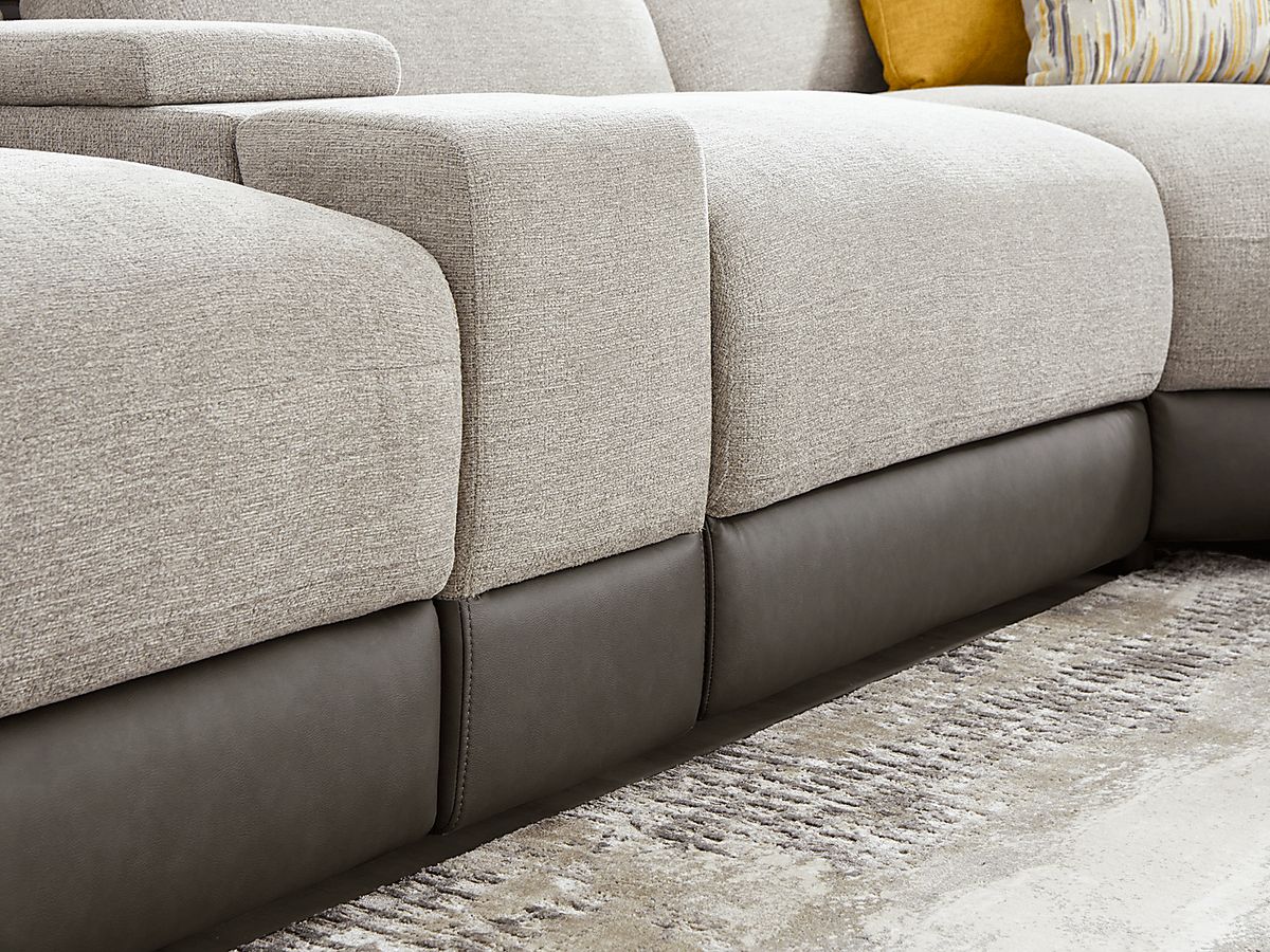 Cindy Crawford Seneca Falls 9 Pc Gray Woven Dual Power Reclining ...