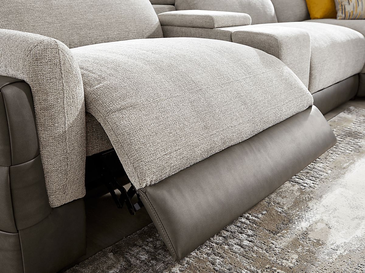 Cindy Crawford Seneca Falls 9 Pc Gray Woven Dual Power Reclining ...