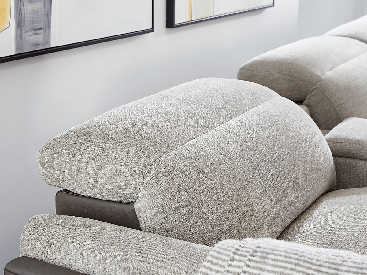 Cindy Crawford Seneca Falls 9 Pc Gray Woven Dual Power Reclining ...