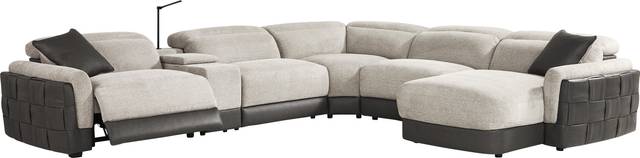 Seneca Falls Gray 6 Pc Dual Power Reclining Sectional - Thumbnail - Image 1
