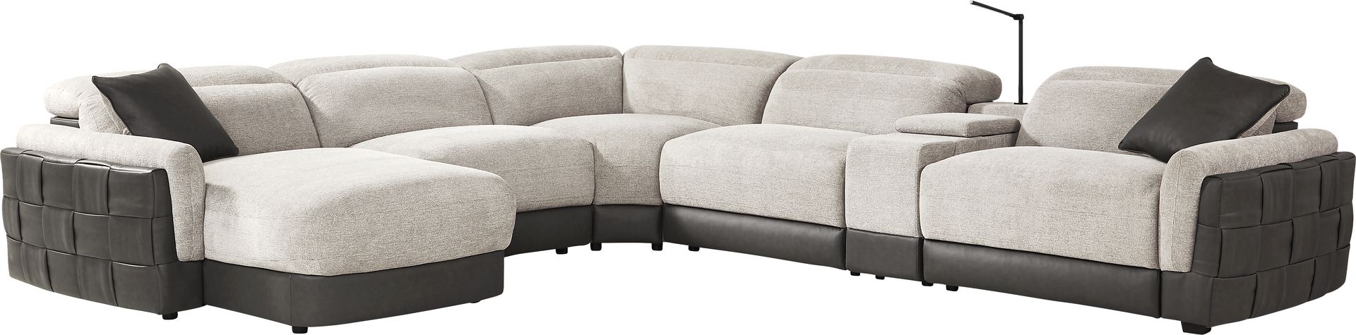 Seneca Falls Gray 6 Pc Dual Power Reclining Sectional - Image 3