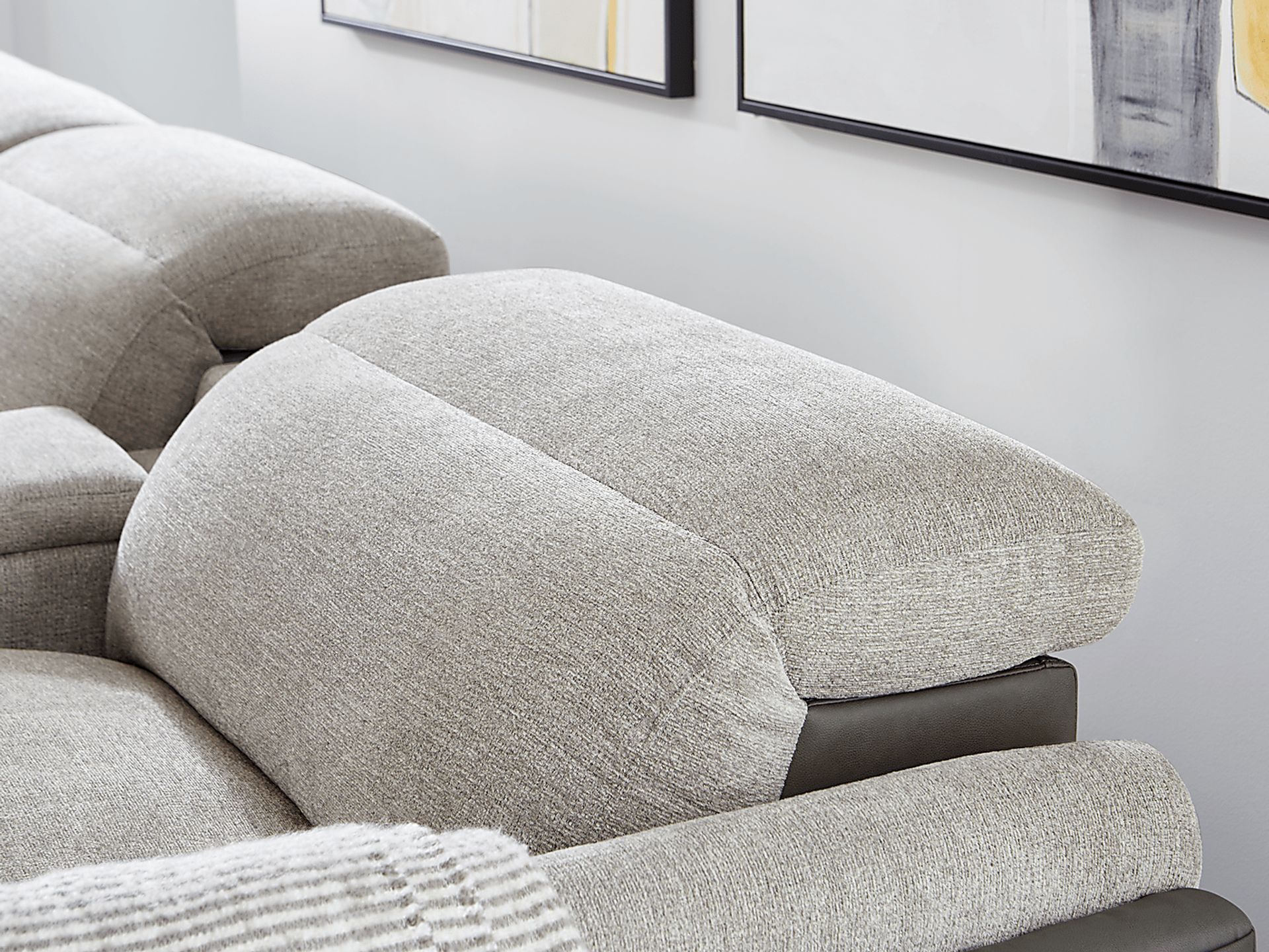 Seneca Falls Gray 6 Pc Dual Power Reclining Sectional - Image 10