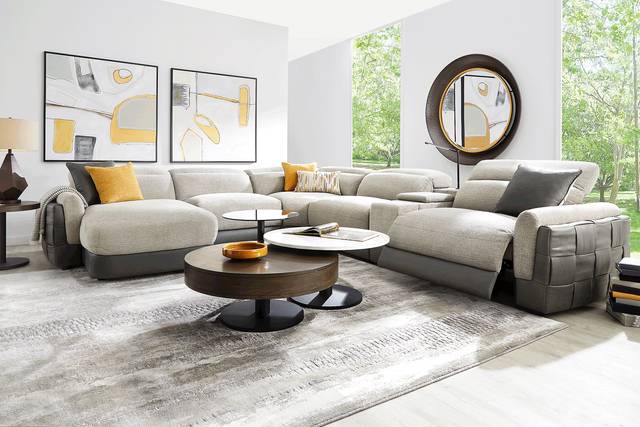 Seneca Falls Gray 6 Pc Dual Power Reclining Sectional - Thumbnail - Image 2