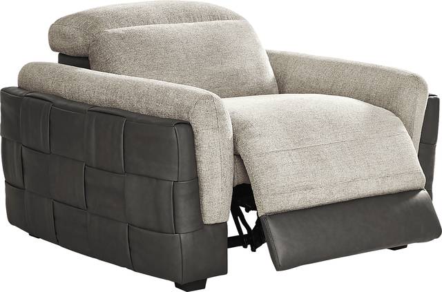 Seneca Falls Gray Dual Power Recliner - Thumbnail - Image 1