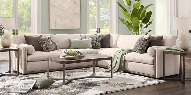 Seneca Point Linen 8 Pc Sectional Living Room - Thumbnail - Image 2