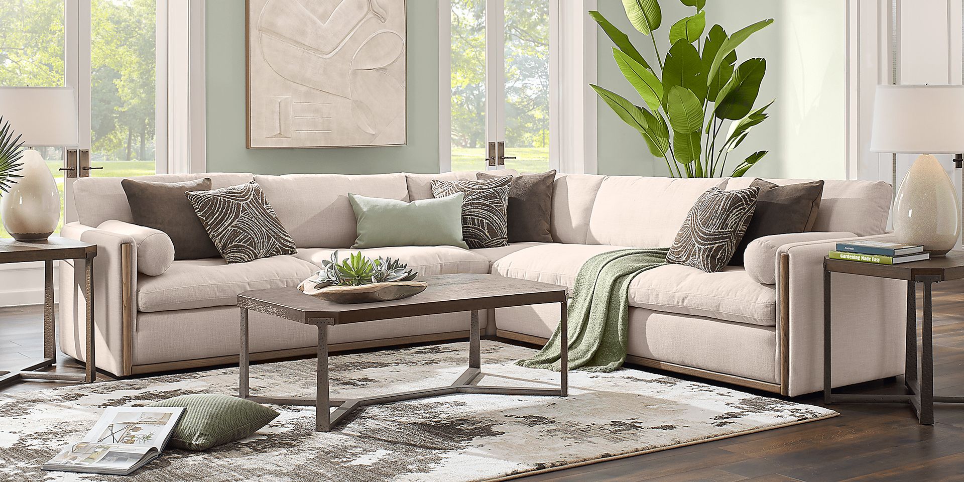Seneca Point Linen 8 Pc Sectional Living Room - Image 2