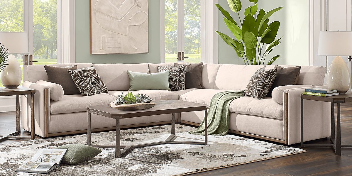 Seneca Point Linen 5 Pc Sectional - Rooms To Go