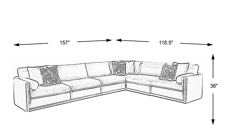 Seneca Point Linen 6 Pc Sectional - Rooms To Go