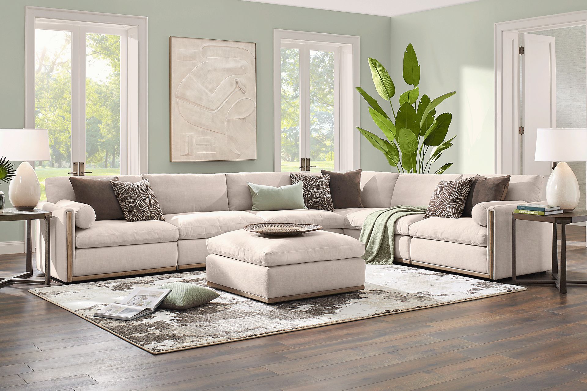 Seneca Point Linen 6 Pc Sectional - Image 2
