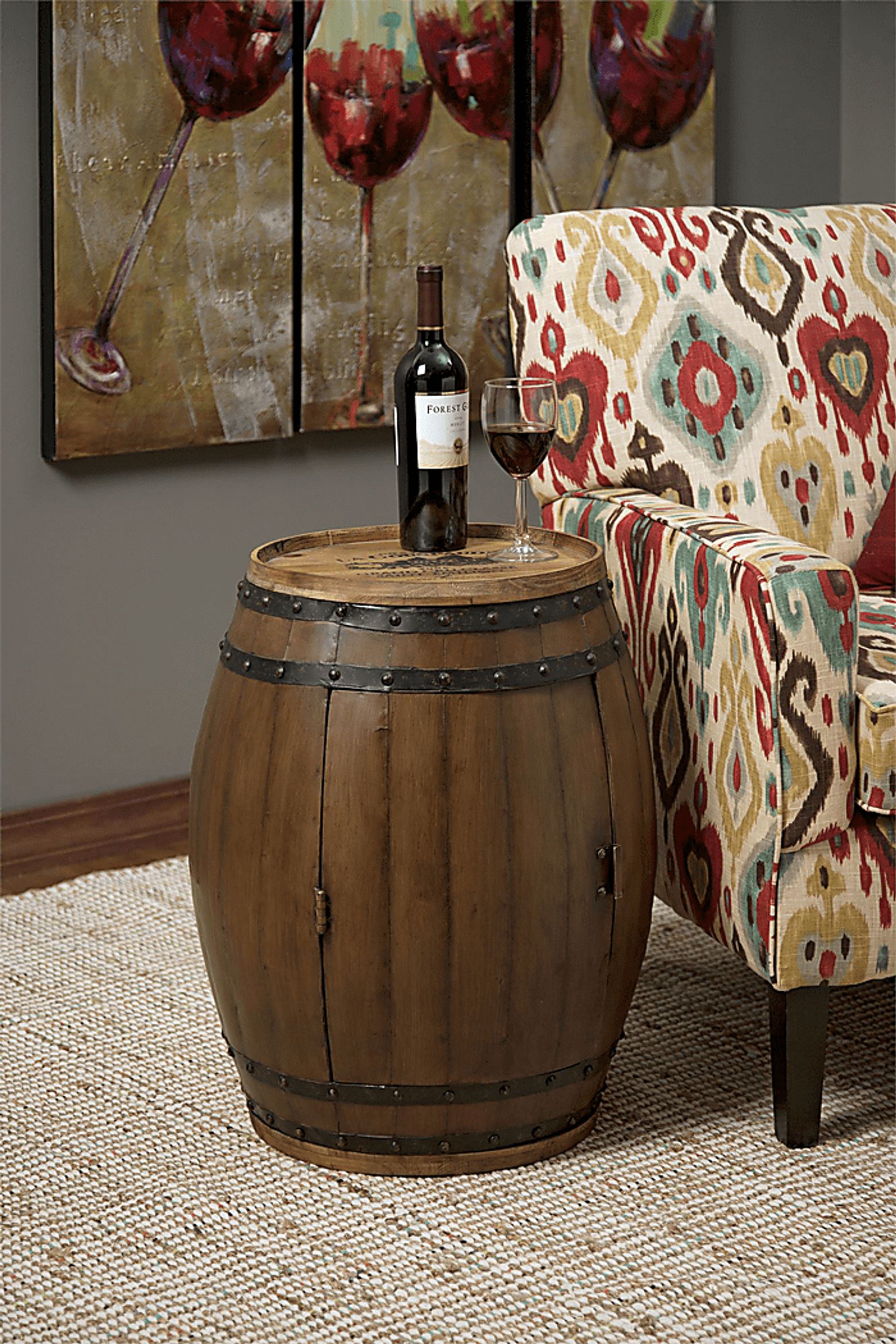 Senker Brown Wine Rack - Image 3