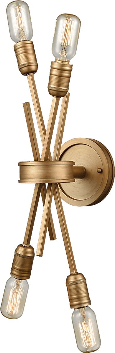 Senoj Street Gold Yellow Sconce - Rooms To Go