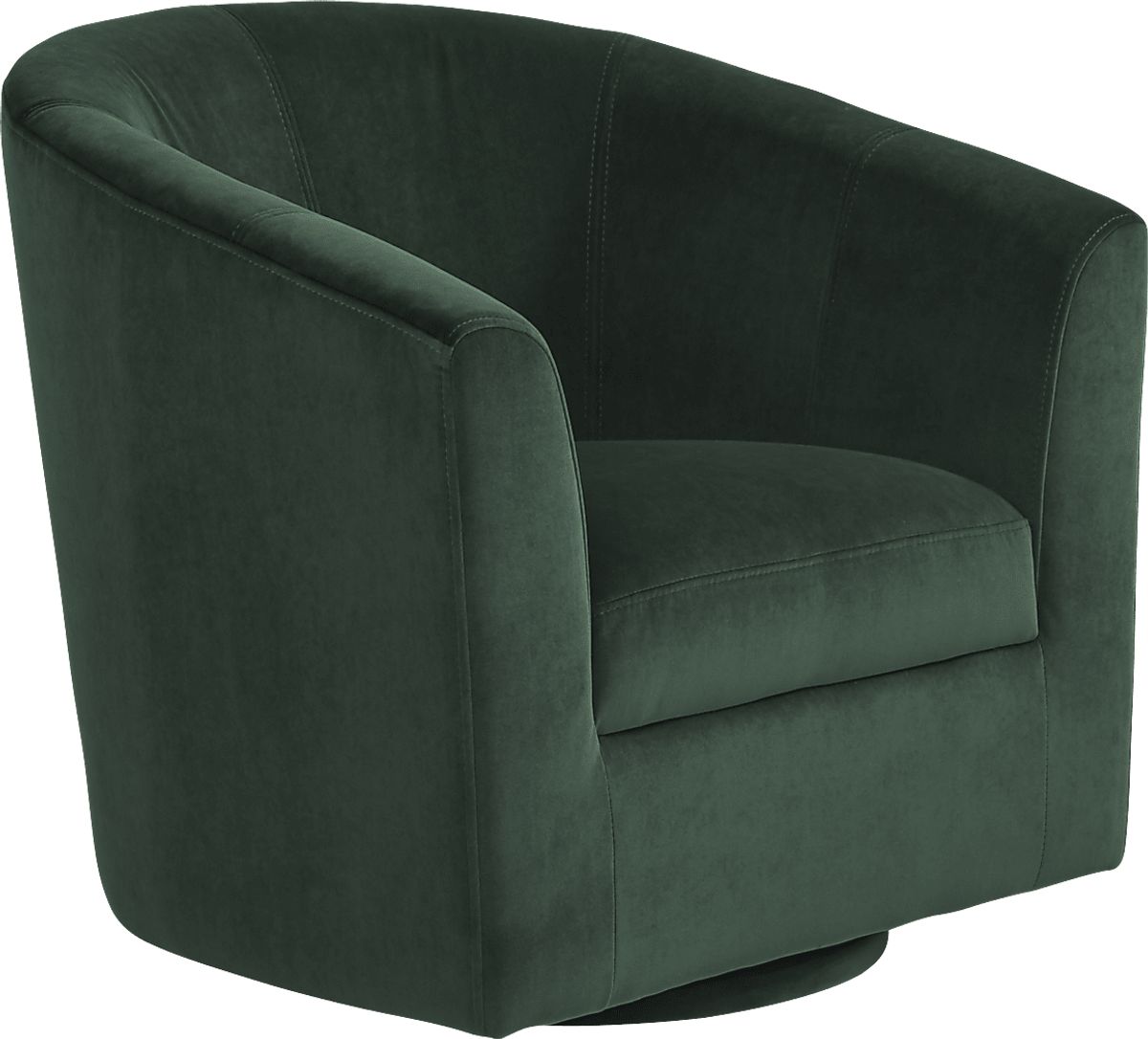 Sentosa Forest Green Velvet Plush Swivel Accent Chair Rooms to Go