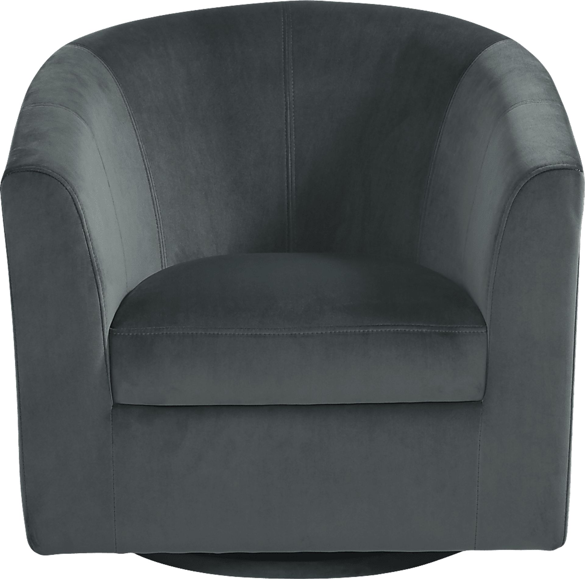 Sentosa Gray Velvet Plush Swivel Accent Chair | Rooms to Go