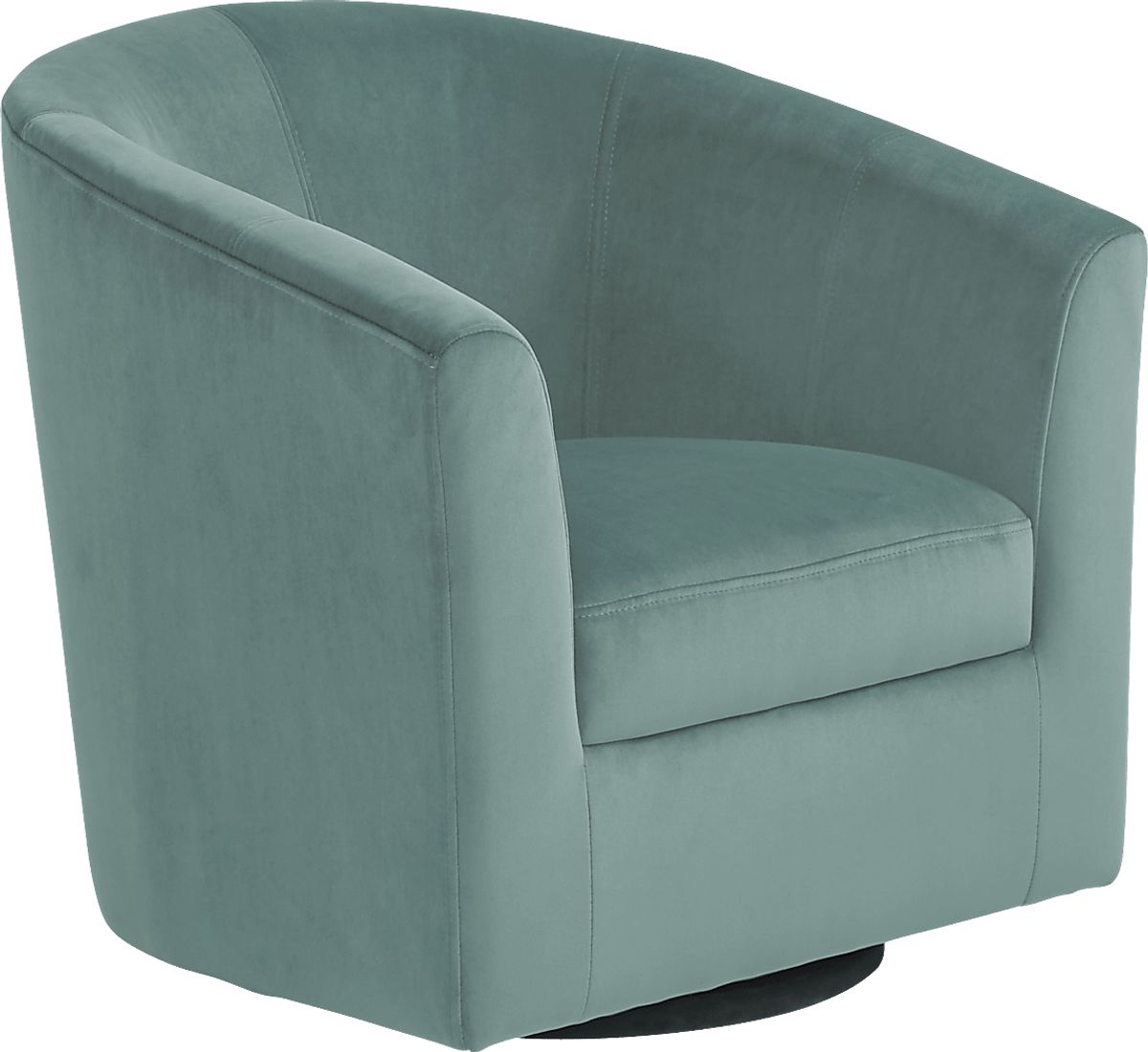 Sentosa Seafoam Green Velvet Plush Swivel Accent Chair Rooms to Go