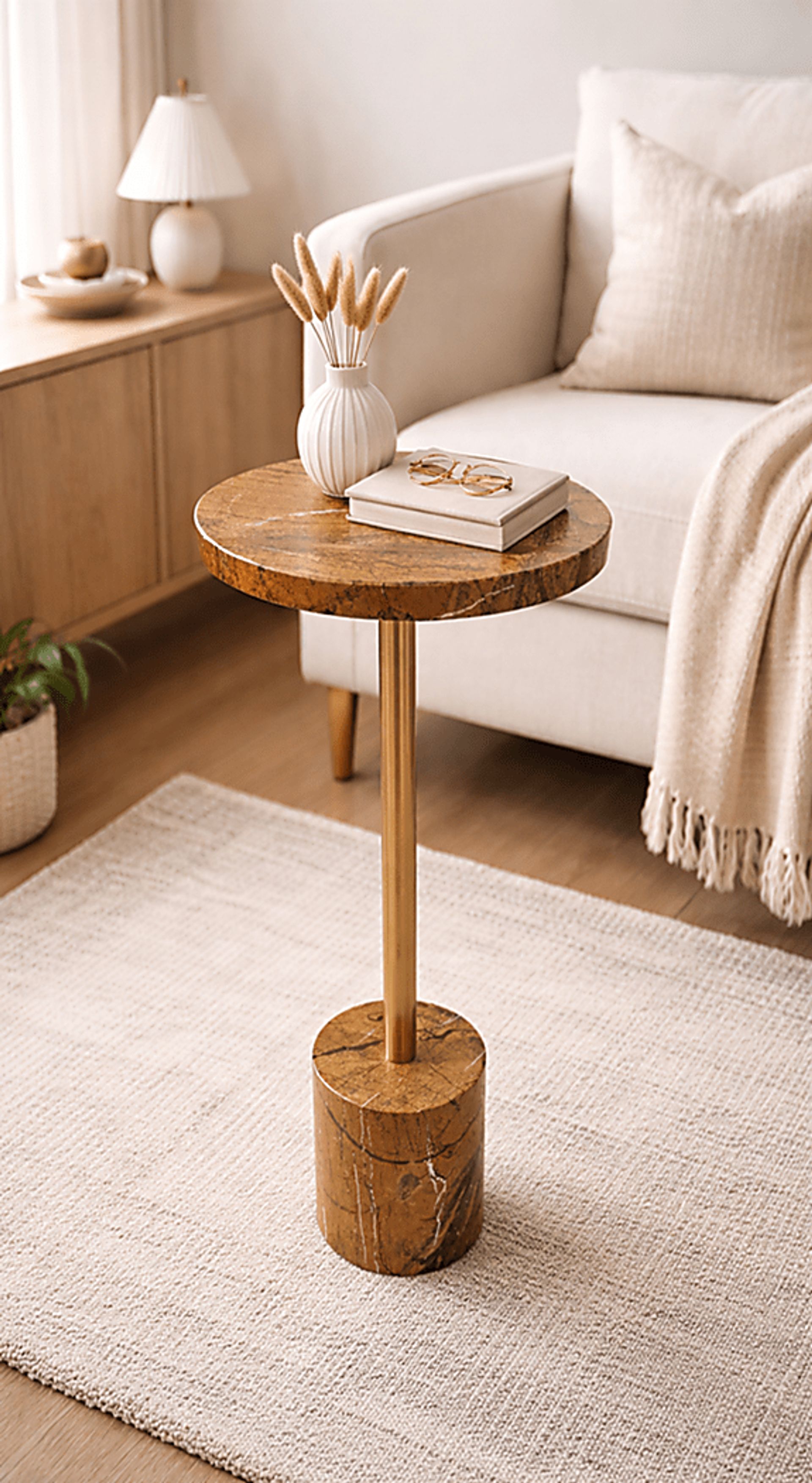 Senzim Gold Accent Table - Image 2