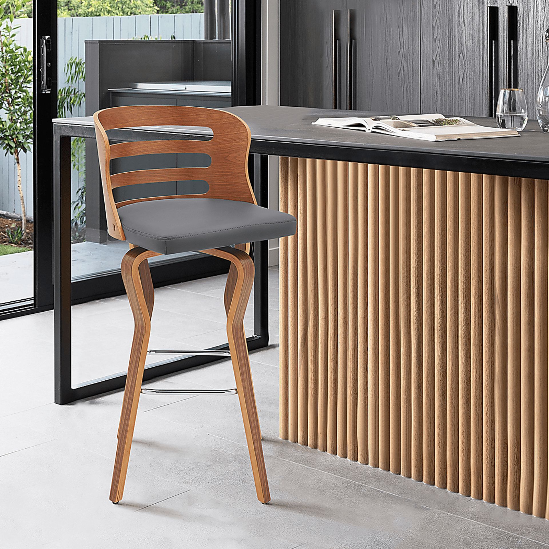 Serave Gray Counter Height Stool - Image 8